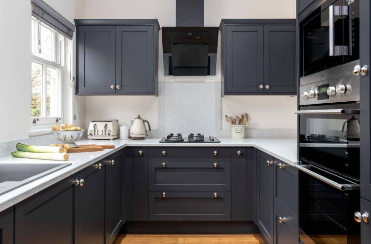Кухонный гарнитур серого цвета: 99 фото в интерьере