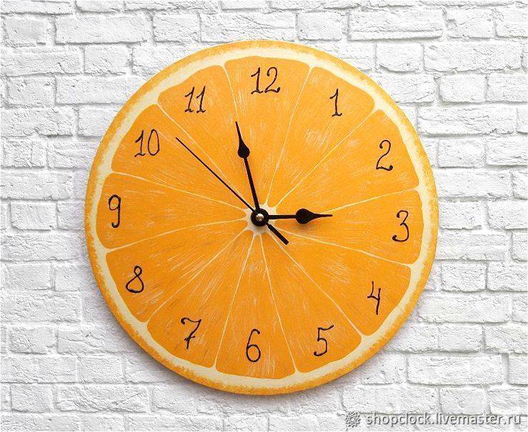 Часы настенные кухонные Апельсин в интернет