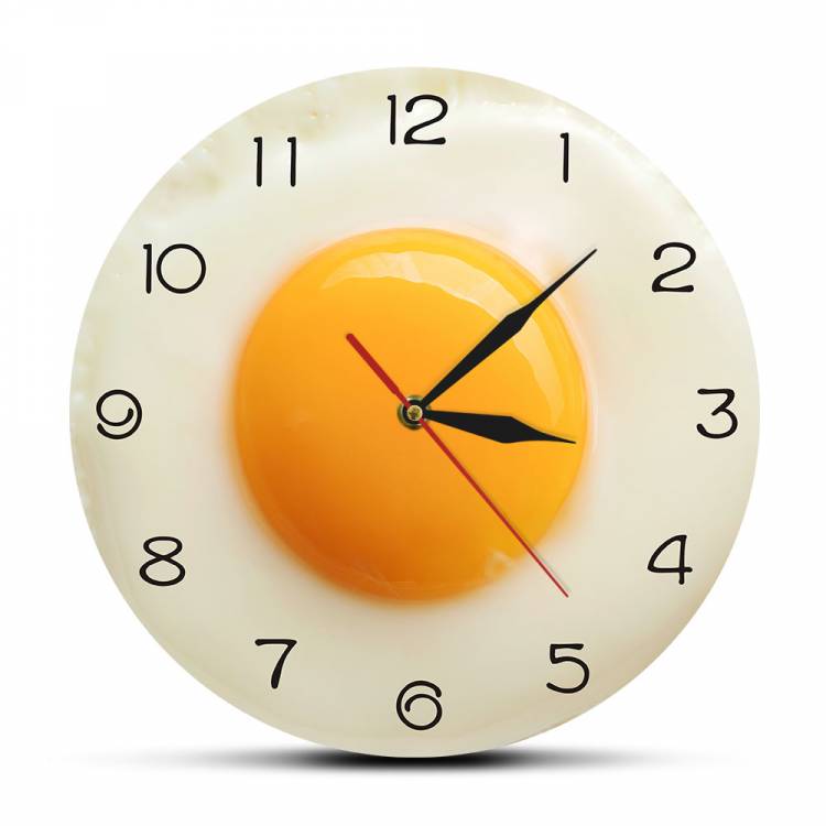 Настенные часы Sunny Side Up с изображением жареных яиц, кухонные настенные часы