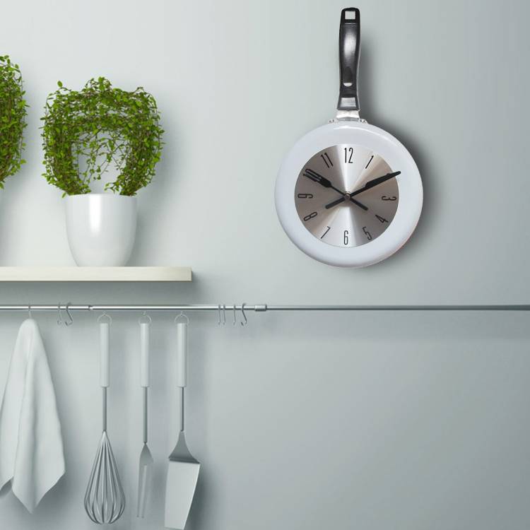 Уникальные кухонные настенные часы в форме сковороды