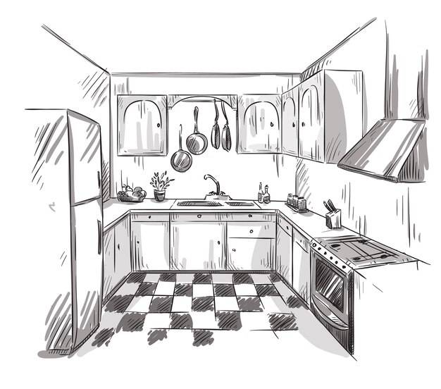 Кухня рисунок Изображения