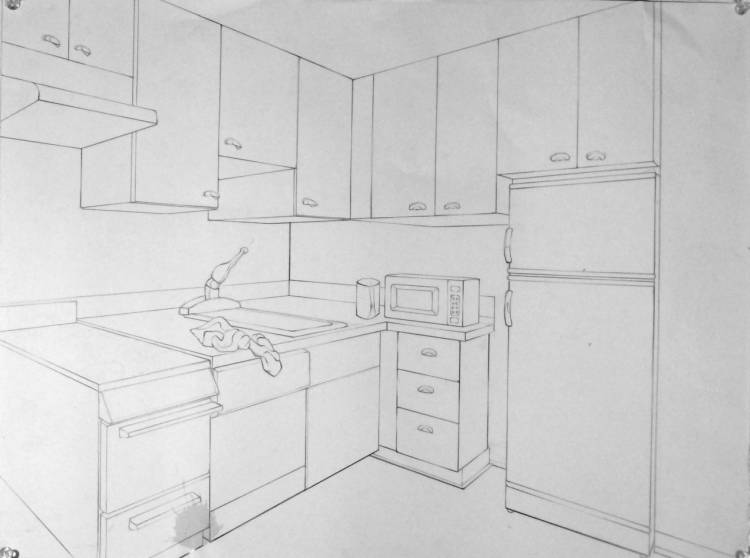 Рисунок кухни поэта