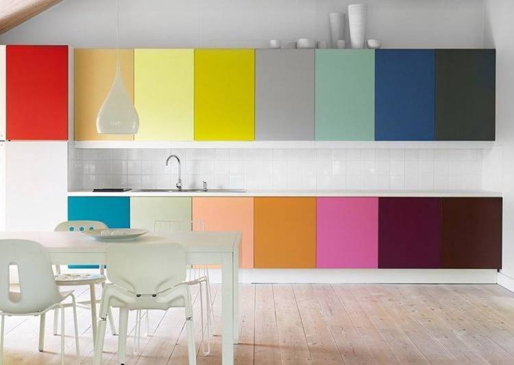 Выбор краски для фасада кухни