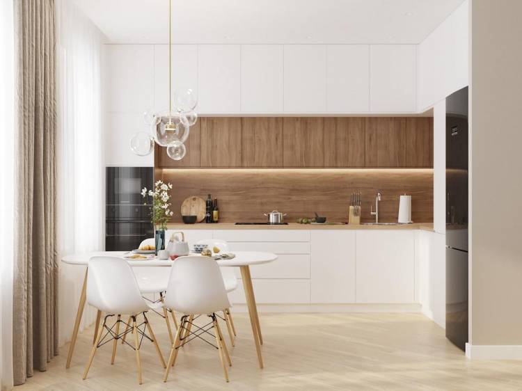 Дизайн белой кухни в интерьере квартиры и частного дом