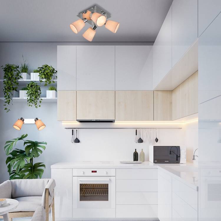 Белые кухни в современном стиле: 183 фото в интерьере