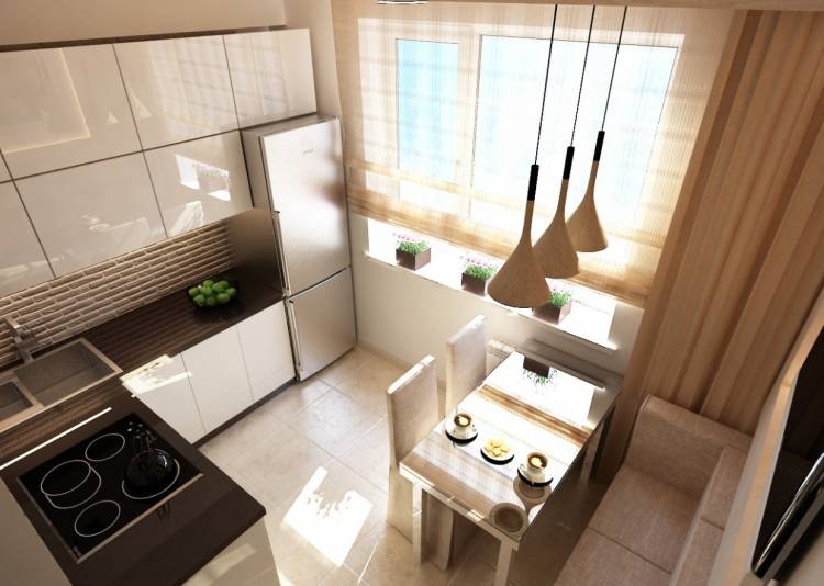 Идеи интерьера маленькой кухни и кухни-гостиной в квартире студии