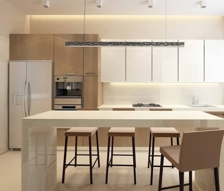 Кухня в стилее «Модерн» Бежевая кухня, стилеь модерн из Кухни в современном стиле