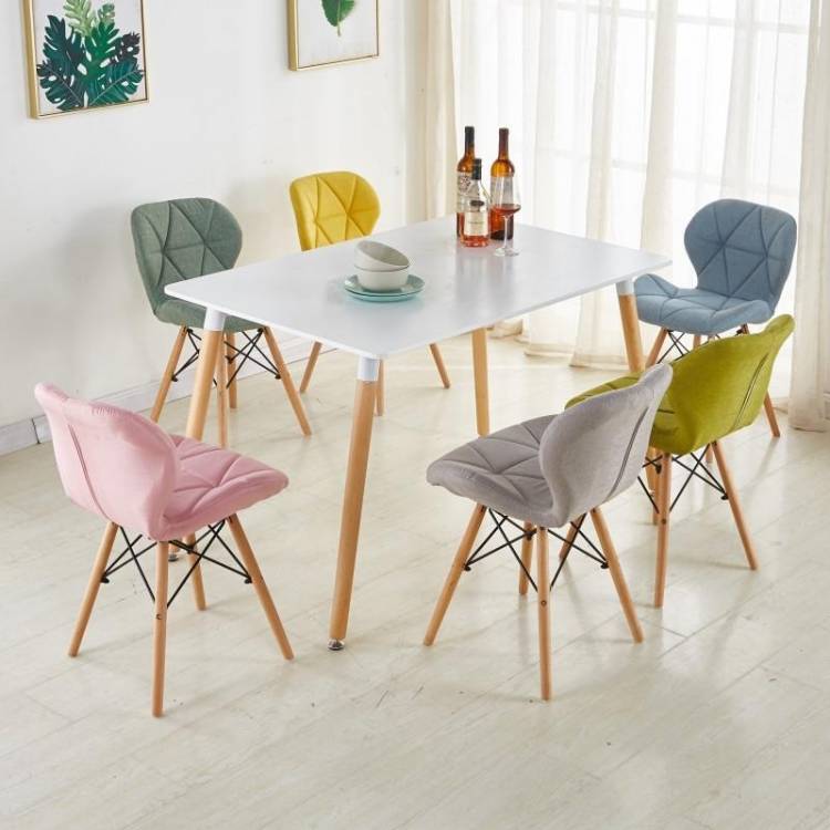 Обеденные стулья Современные Простые искусственная кожа для кухни деревянная спинка бабочка стулья для гостиной обеденные стулья для украшения