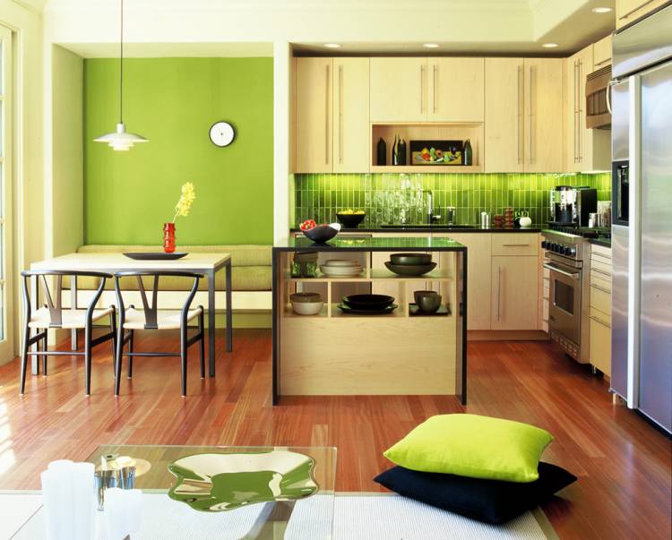 Зеленые кухонные фартуки