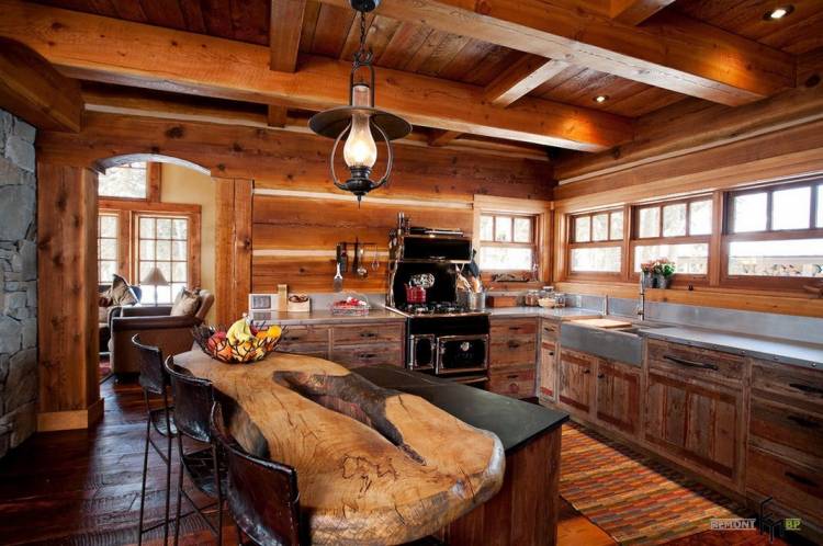 Какой должна быть кухня в деревянном доме? Выбираем интерьер