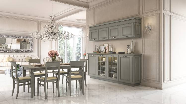 белую кухню Флоренция из массива в классическом стиле