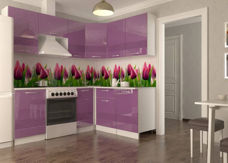 Кухня Волна Фиолетовый