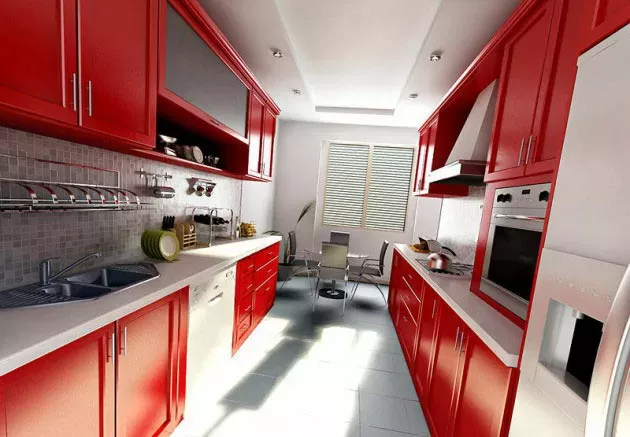 Дизайн узкой кухни (фото)
