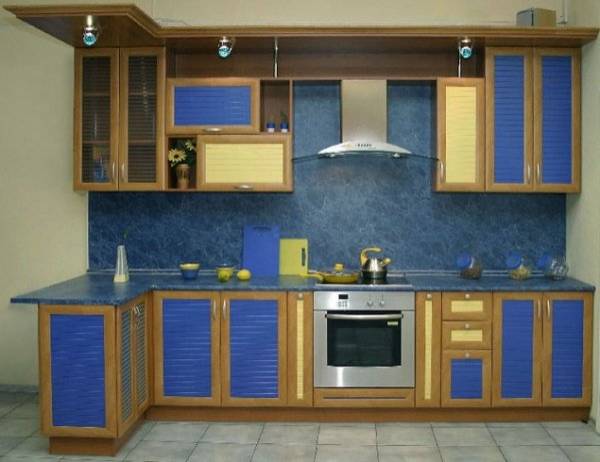 Желтая и синяя кухня, фото, сине желтая, дизайн интерьера, примеры с фото, цветовые сочетания