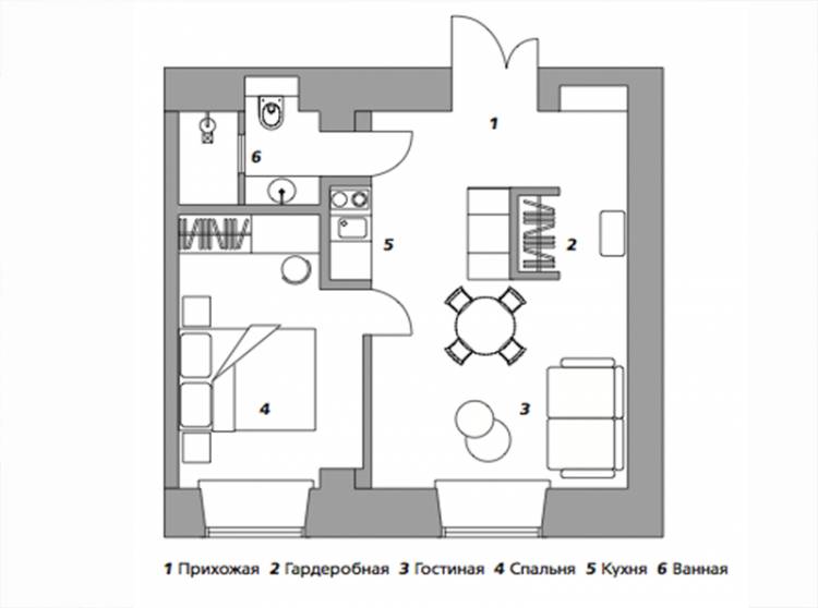 Дизайн кухни-гостиной в маленькой квартир
