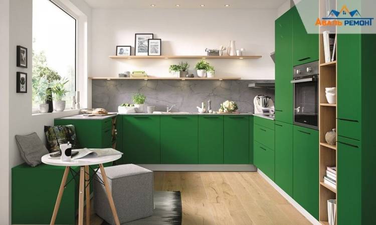 Кухня в хрущевке зеленого цвета: 68+ идей дизайна