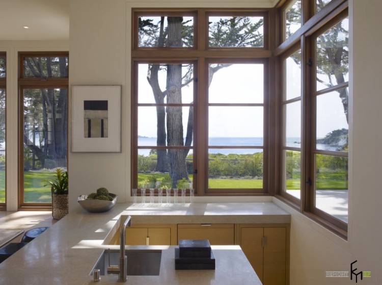 Коричневые окна в интерьере кухни: 66 фото дизайна