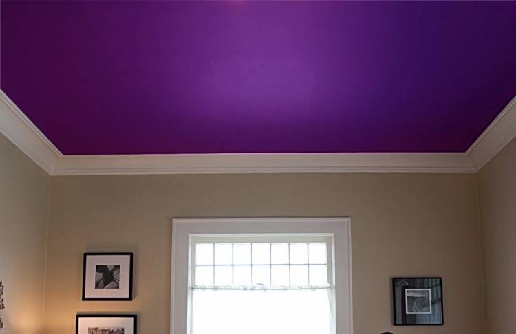 Фиолетовый матовый натяжной потол