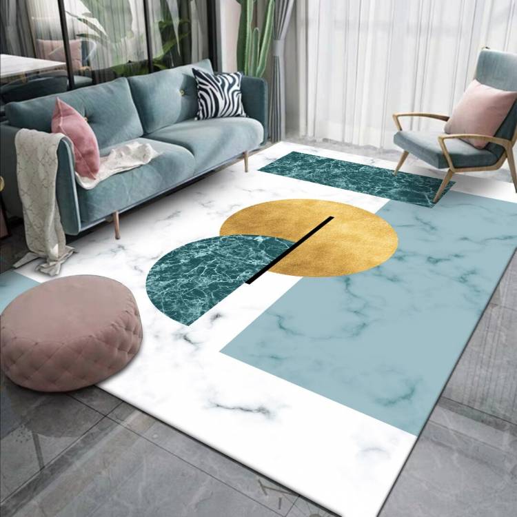 Современный роскошный ковер в скандинавском стиле с абстрактным геометрическим рисунком для гостиной, спальни, кухни, прикроватный ковер матового размер