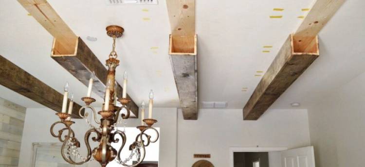 Декоративные балки на потолок в интерьер