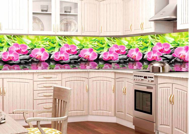 Орхидея», настенная панель, кухонный фартук, пластиковый Декор ABS кухонная настенная панель, кухонный фарту