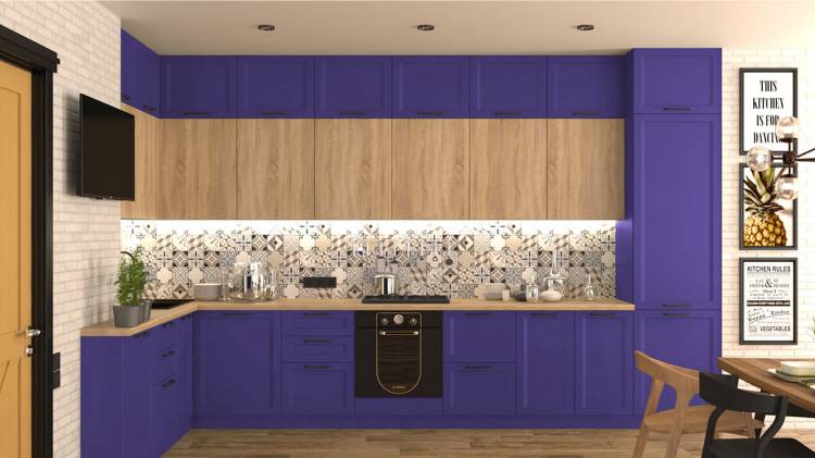 Кухня фиолетового цвета Парм