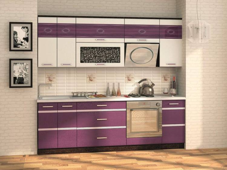 Кухонный гарнитур цвет баклажан: 63 фото в интерьере