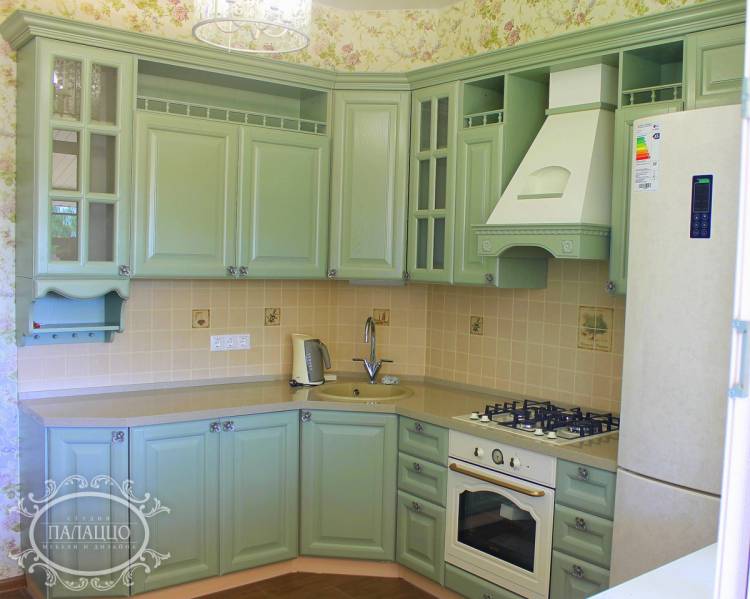 Кухня оливкового цвета в стиле прованс заказать в Костром