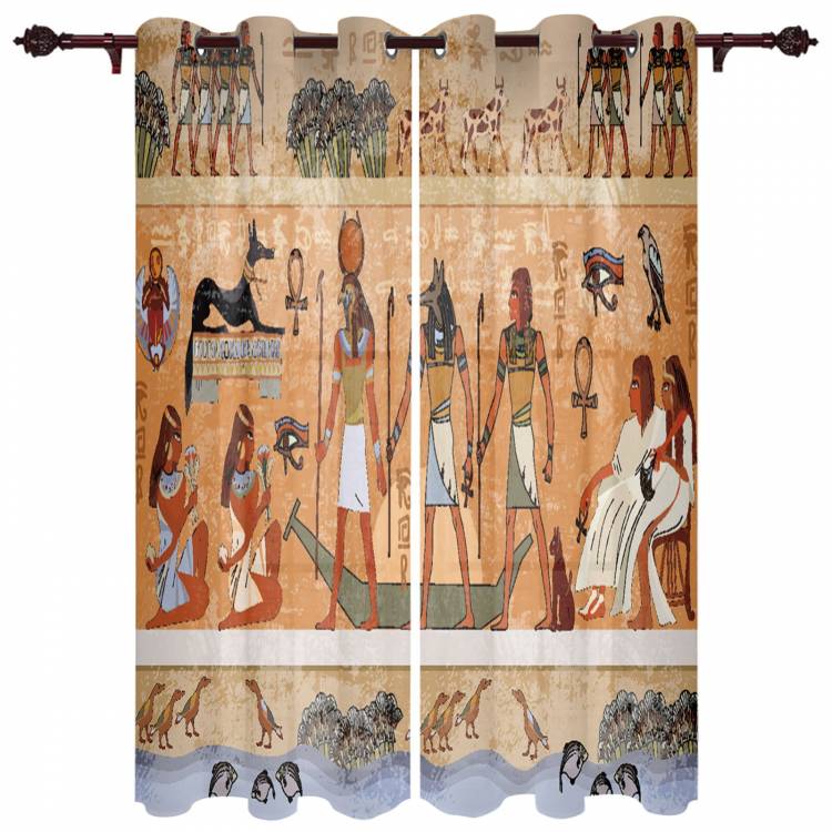 Египетская стенная роспись оконные шторы для гостиной спальни кухни оконные занавески домашний декор