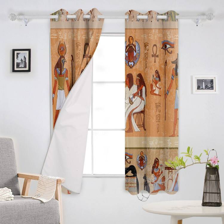 Занавески для кухни, винтажные настенные шторы в стиле Древнего Египта, для спальни, гостиной