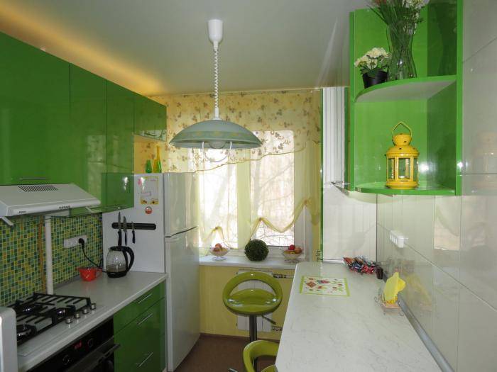 Желто зеленая кухня в интерьере: 105 фото дизайна
