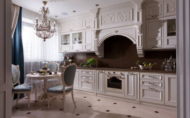 Фото дизайна интерьера кухни в классическом стиле