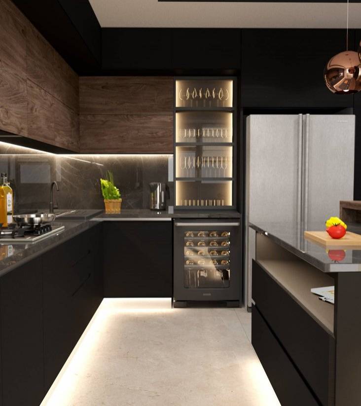 Дизайнерская кухня серая: 71+ идей стильного дизайна