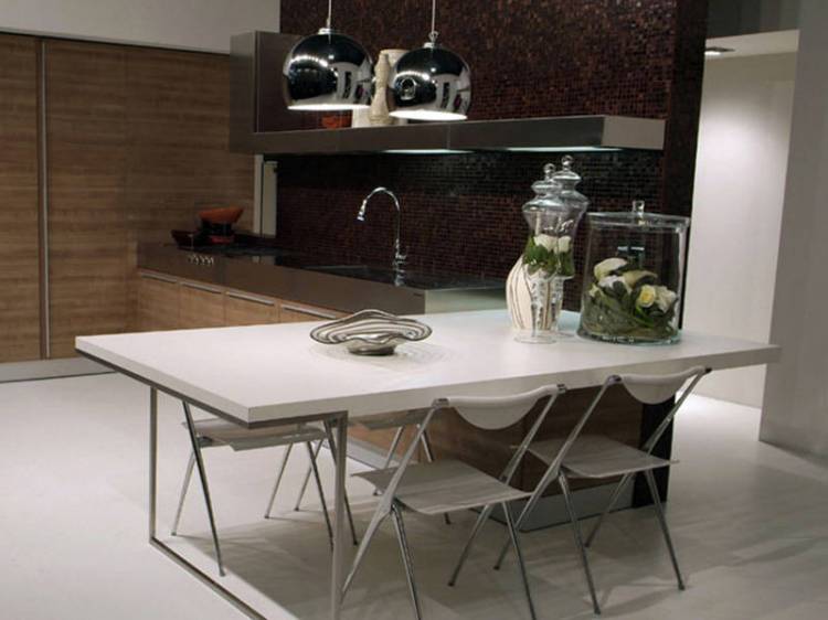 раздвижной кухонный стол со столешницей из искусственного камня недорого от производителя