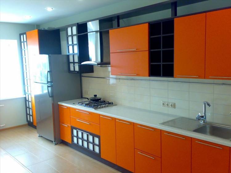 Кухня оранжевая 0
