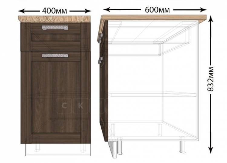 Кухонный шкаф напольный Лофт ШН