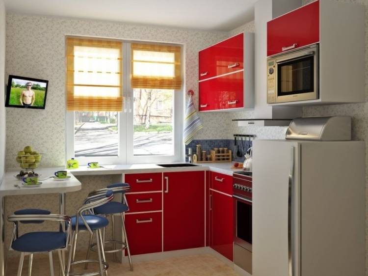 Маленькая кухня в панельном доме: 72 фото дизайна