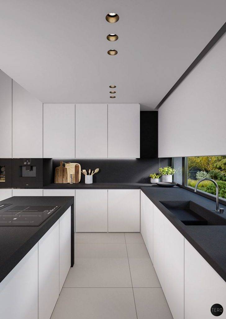 Кухня черно белая глянец: 99 фото в интерьере