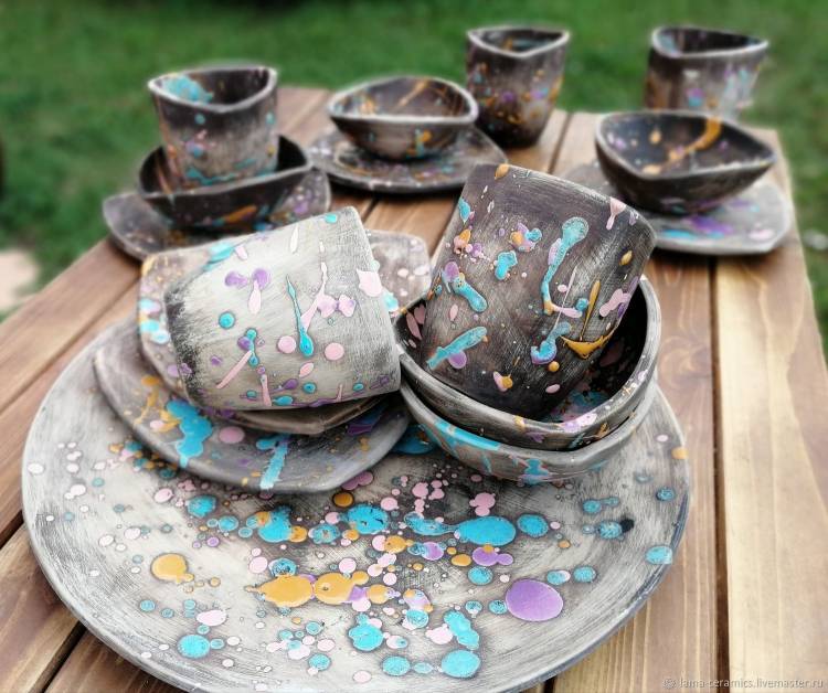 Магический Сервиз, керамический набор посуды ручной работы