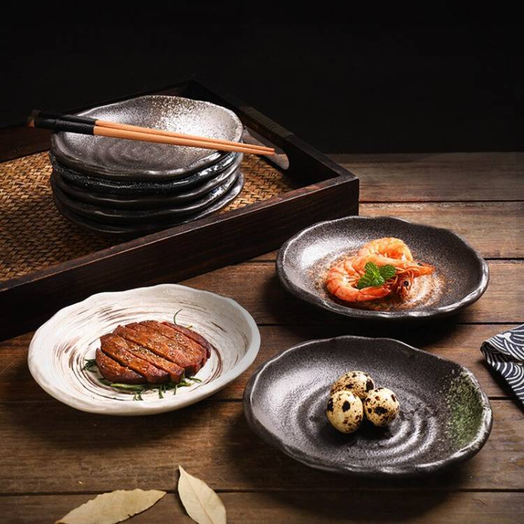 Японская и Корейская керамическая тарелка, необычная кухонная посуда для суши, Бытовая Посуда, креативная посуда для рестор
