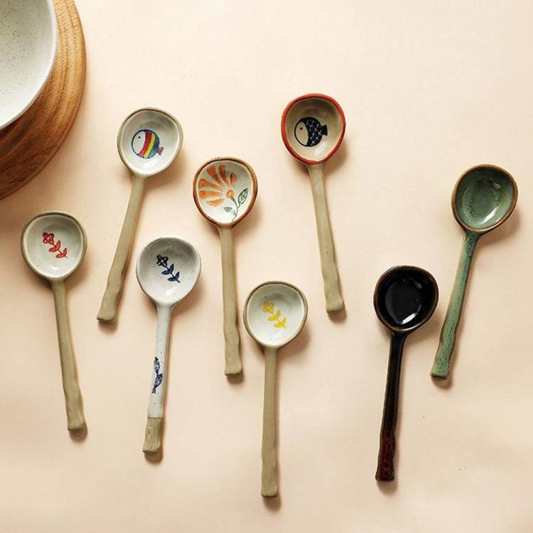 Керамическая ложка для супа, японская посуда, ложка для еды, необычная кухонная утварь, инструмент для кухни, чайная ложка для Kicthen