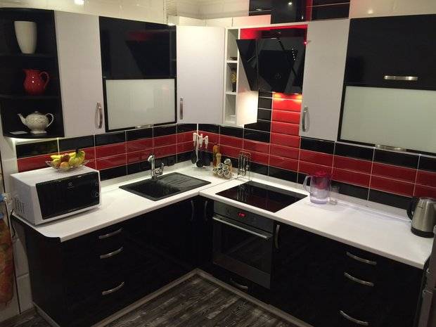 Черно бордовая кухня: 107+ идей стильного дизайна
