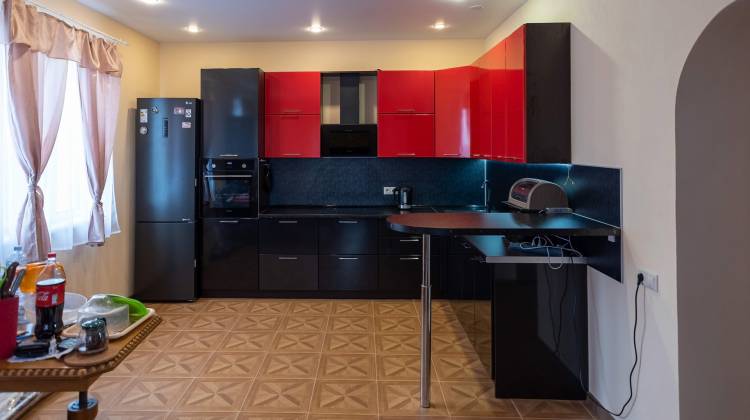Черно бордовая кухня: 107+ идей стильного дизайна