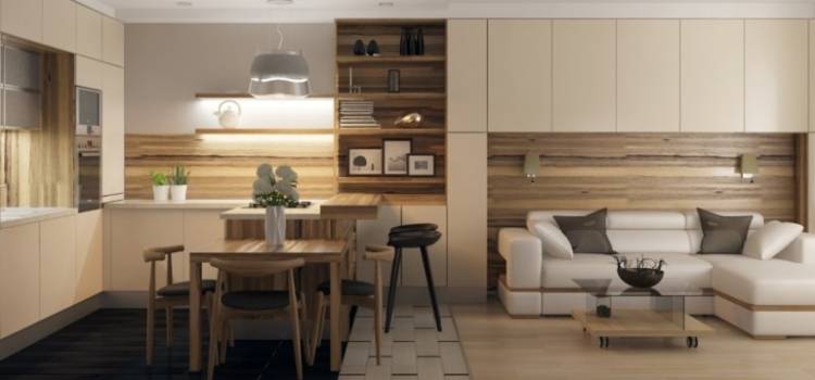Дизайн кухни студии с залом: 72+ идей дизайна