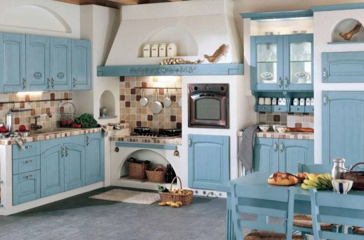 Дизайн интерьера кухни в стиле прованс с фот