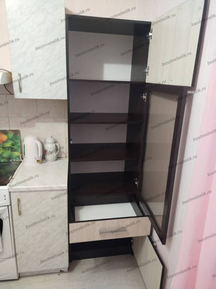 Шкаф для посуды Фиеста (венге, лоредо) в Москве недорог