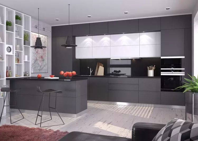 Дизайн кухни в черном цвете: 98+ идей дизайна