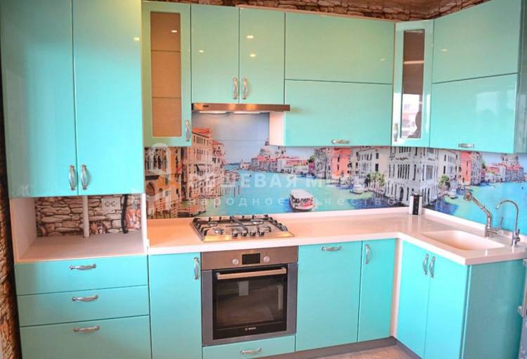 Мятные кухни недорого в Санкт-Петербурге, цены и дизайн мятного цвета от производителя «Дешевая Мебель»