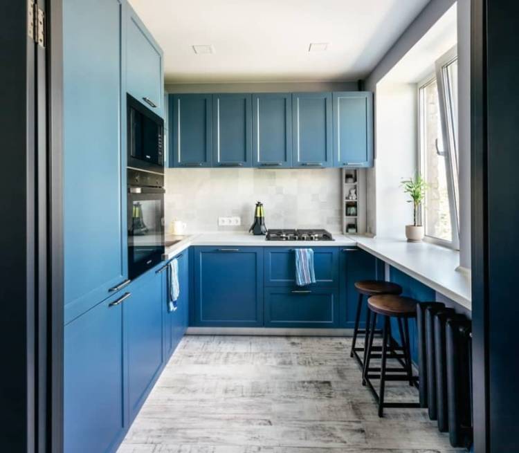 кухню синего цвета в Краснодаре от производителя