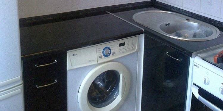 Как встроить стиральную машину на кухне и ванной в шкаф